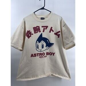 Astro Boy Threadheads T-Shirt L Tezuka Anime Graphic Tee Organic Cotton Cream